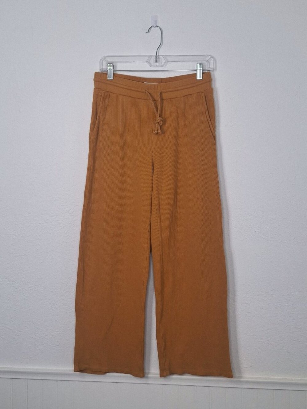 Lou & Grey Pants Wide Leg Sz S Drawstring Waist Lounge Boho Minimalist Neutral